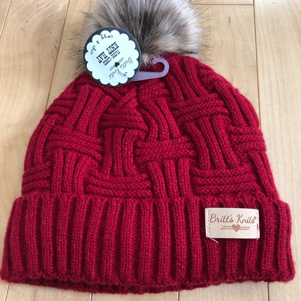 Red Pom-Pom Beanie